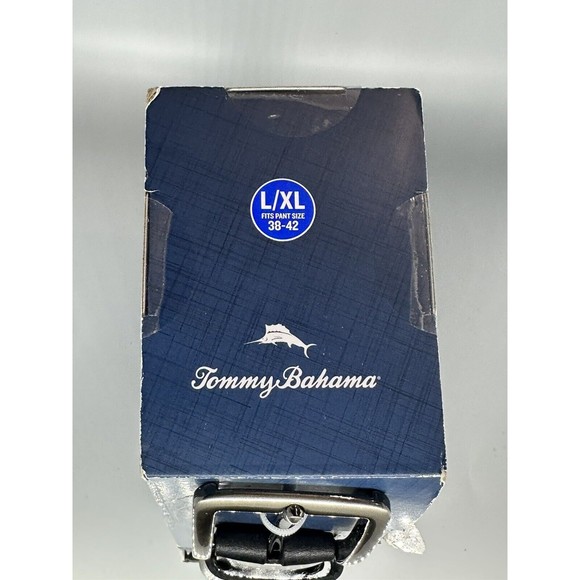 Tommy Bahama Stretch Men's Braided Woven Belt L/XL 38-42 NEW IN BOX Black/Khaki - Picture 5 of 5